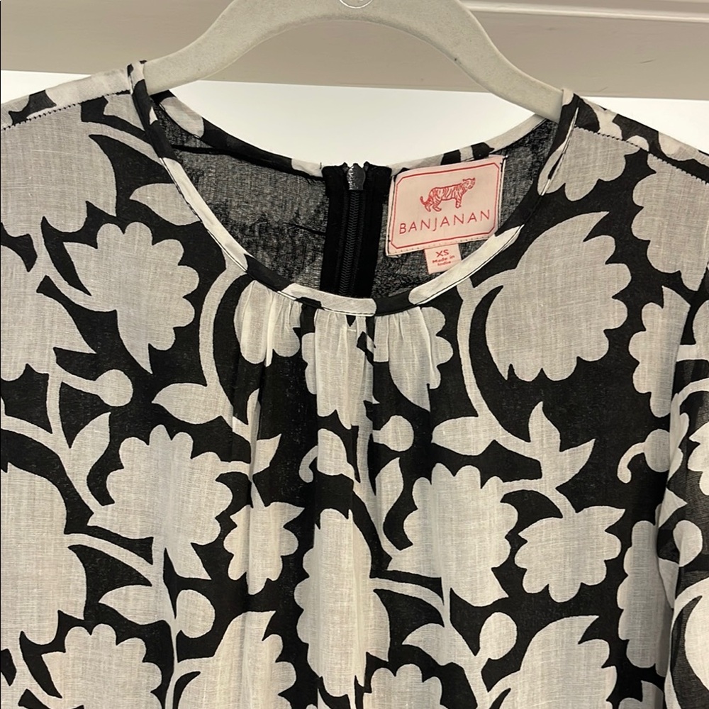 Banjanan Black and White Floral Long Dress
